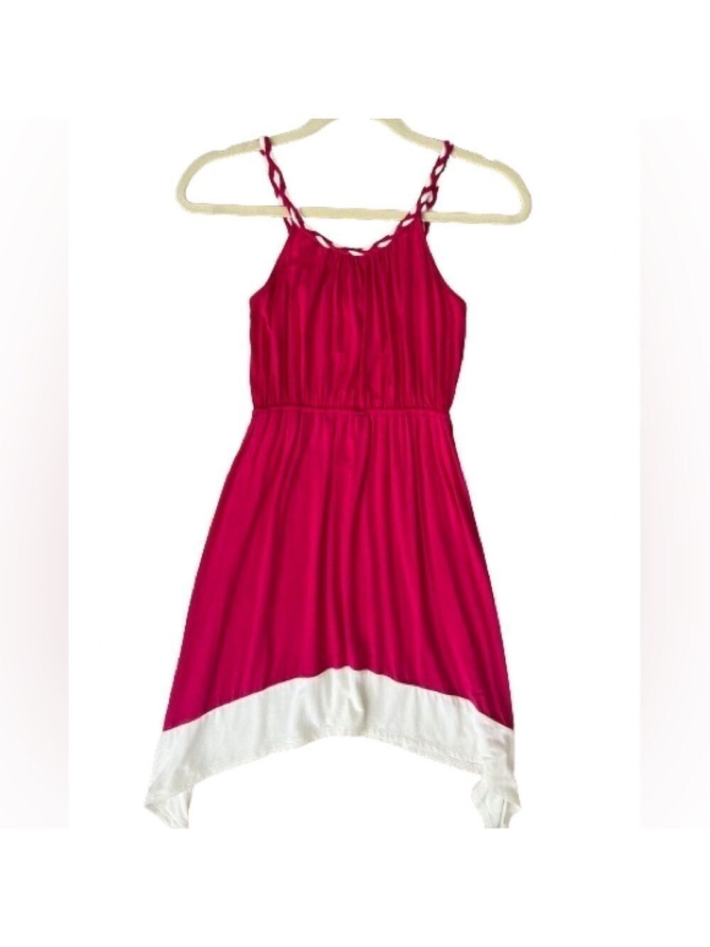 Girls Soprano Sleeveless Handkerchief Hem Summer Dress. Size 12-14